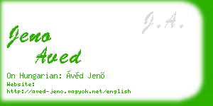 jeno aved business card